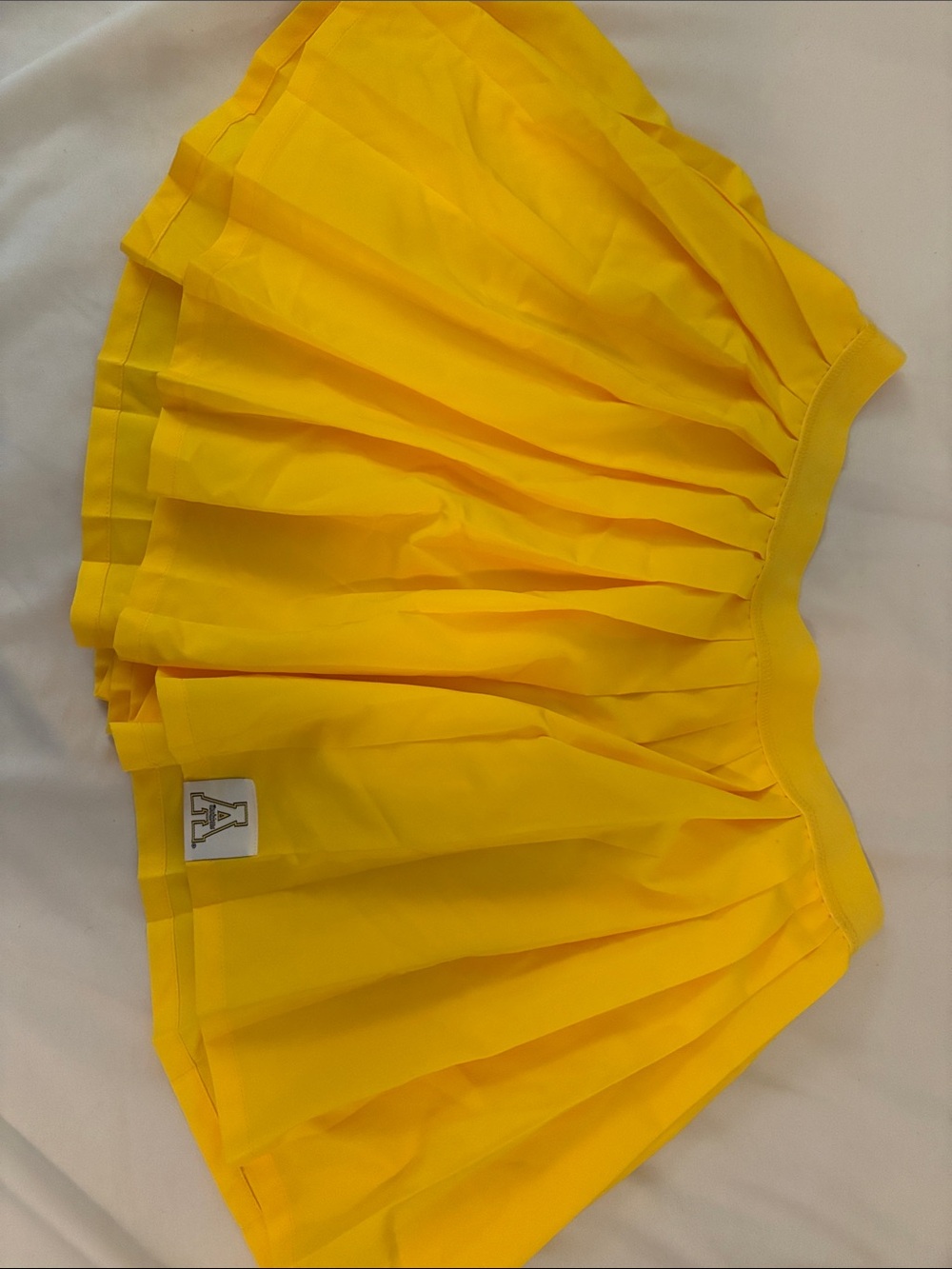 Bright Yellow Pleated Mini Skirt
